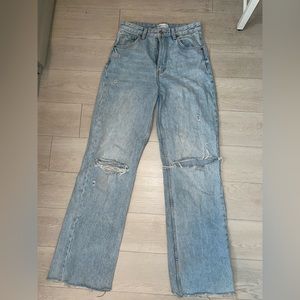 Zara Wide Leg High Waisted Jeans
